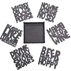 Mix van 6 Text Coasters